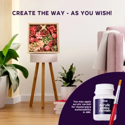 Radošais komplekts Modelēšanas masas - 3D glezna Wood&Craft Succulents Passion (21*21cm)