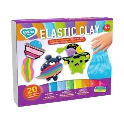 Radošais komplekts Modelēšanas mīkla (lēkājošais plastilīns) Elastic 20 gab.
