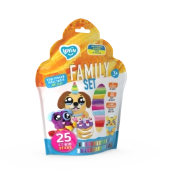Radošais komplekts Modelēšanas mīkla (lēkājošais plastilīns) Lovin Family set 25 gab.