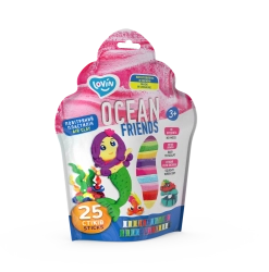 Radošais komplekts Modelēšanas mīkla (lēkājošais plastilīns) Lovin Ocean friends 25 gab.