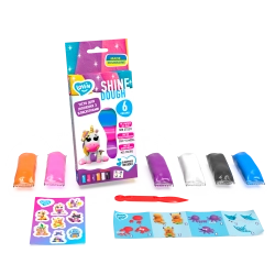Radošais komplekts Modelēšanas mīkla Play Dough - Shine Asorti 6 krāsas