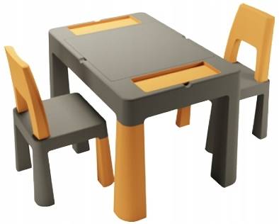 Bērnu galds un krēsliņš MULTIFUN graphite/mustard TegaBaby