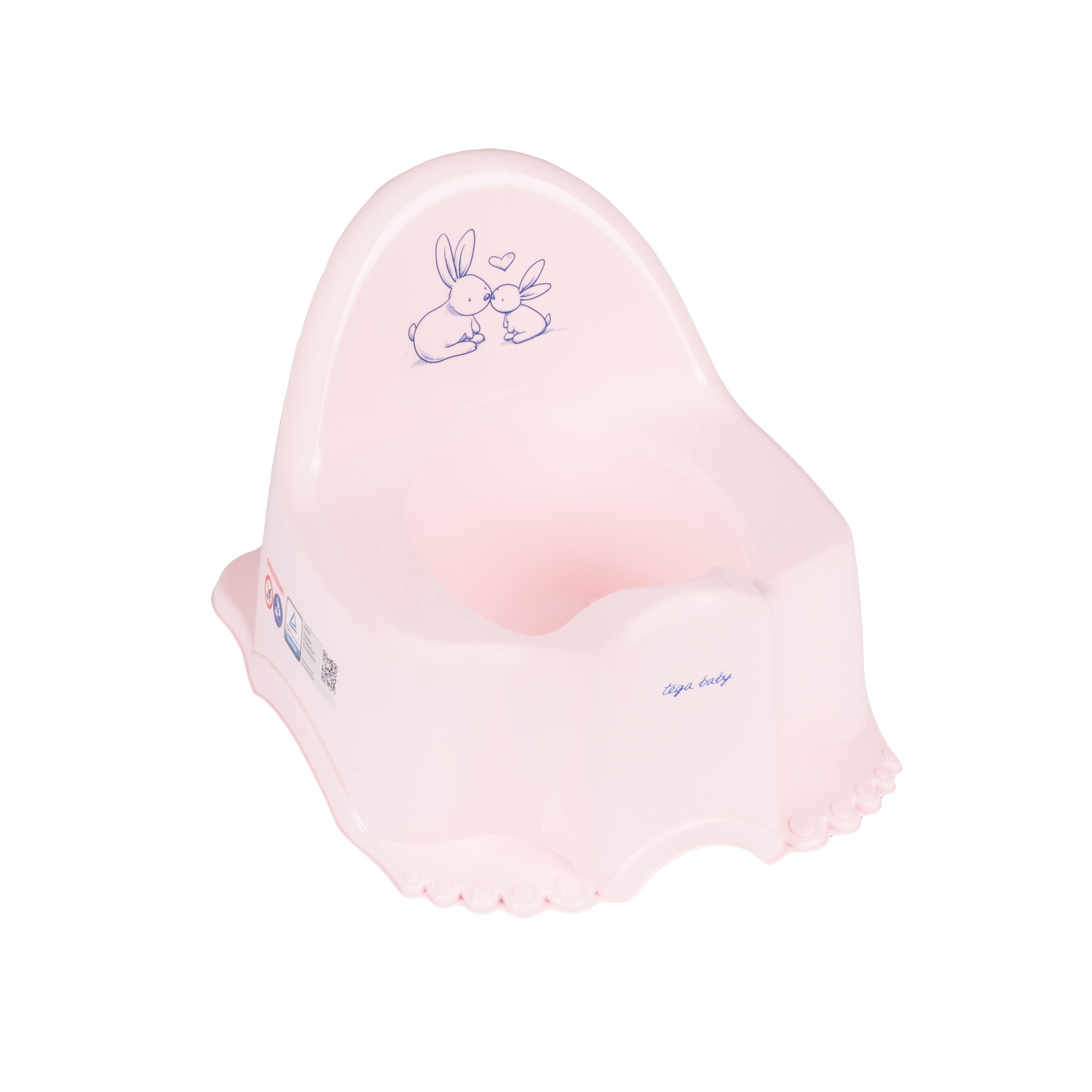 Bērnu podiņš ECO RABBITS pink TegaBaby KR-007-104