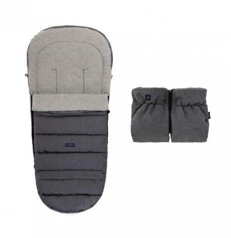 Guļammaiss+mufta iGROW 4.0 Grey Wool Premium Melange Grey Womar [Akcija]