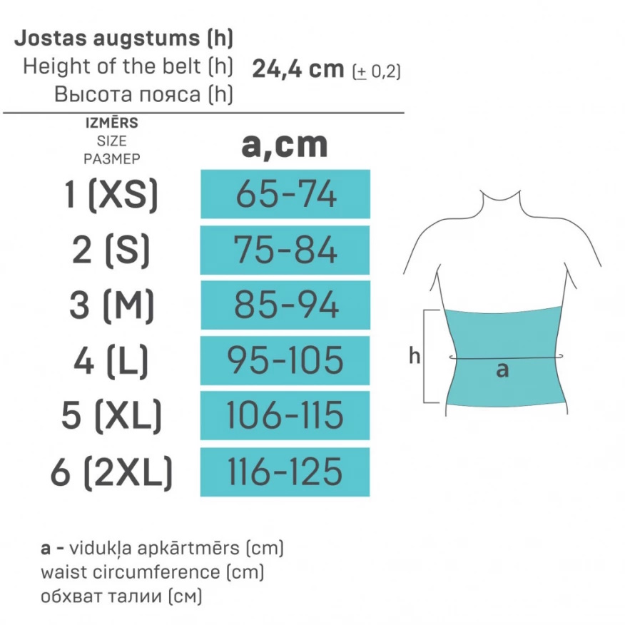 Medicīniskā/pēcdzemdību josta ELAST AIR black 2/S 9901 [A]