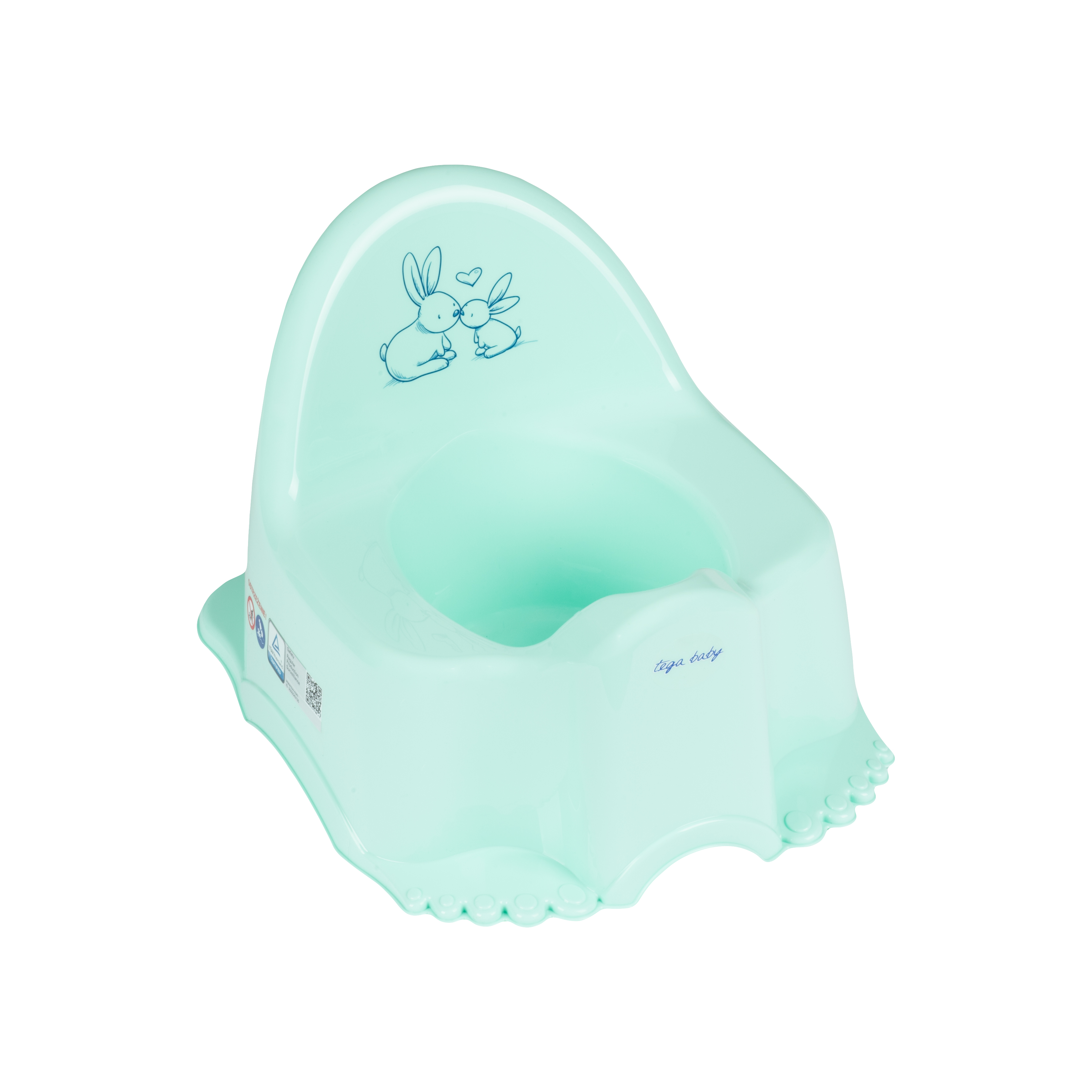 Podiņš muzikālais ECO RABBITS light green TegaBaby PO-059-105