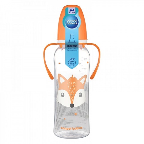 Pudele PC 250 ml ar rokturiem 11/845 orange