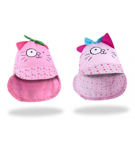 Cepure ar kakla daļu PINK CAT 40-42 cm CLE-097-izpārdošana
