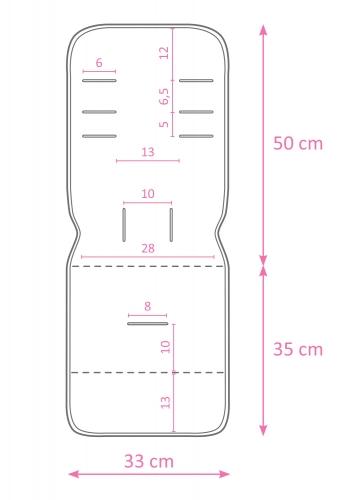 Ieliktnis ratiņos divpusējs IMPRESO 33x85 cm Ceba Baby (814)