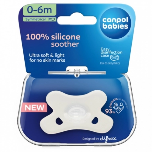 Māneklis 100% silikons,simetrisks 6-12m, 24/002 white