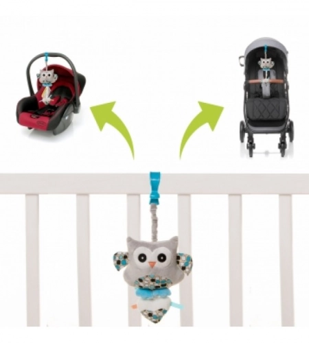 Muzikālā rotaļlieta OWL blue 4BABY OB01