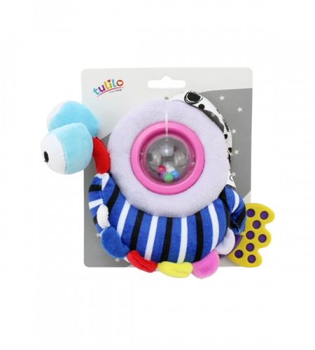 Plīša GLIEMEZĪTIS ar grabuli 18 cm 4935