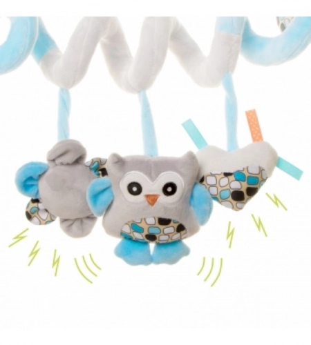 Плюшевая спиралька OWLS pink 4BABY OP07