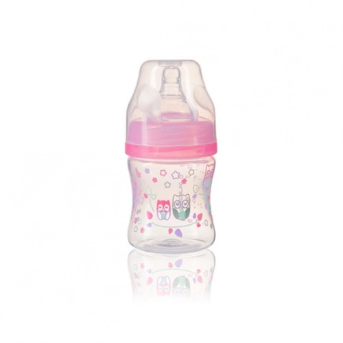 Pudele ar plato kakliņu 120 ml BabyOno 402/02 pink