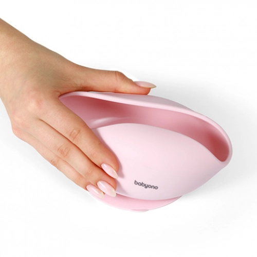 Silikona bļoda ar piesūcekni 1481/02 pink