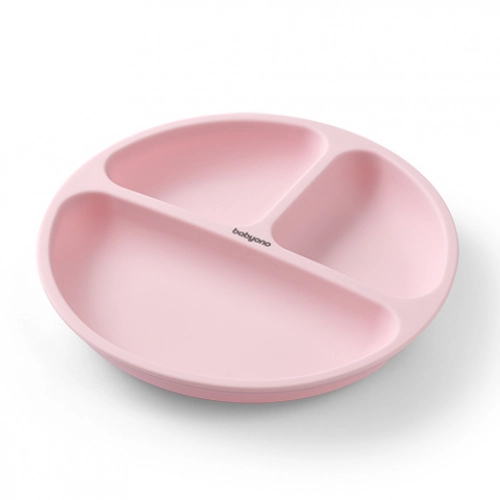 Silikona šķivis ar piesūcekni 1482/02 pink