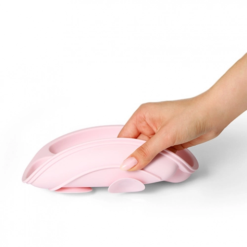 Silikona šķivis ar piesūcekni 1482/02 pink