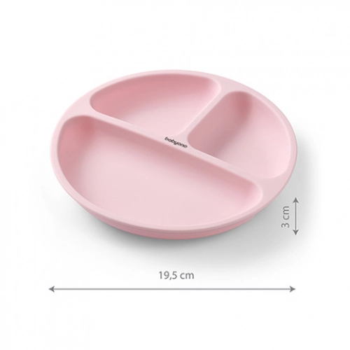 Silikona šķivis ar piesūcekni 1482/02 pink