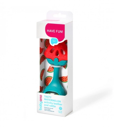 Zobu riņķis ar grabuli TASTY WATERMELON BabyOno 499/02