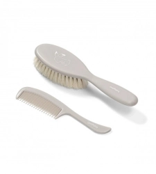 Suka dabīga NATURAL SUPER SOFT+ķemme BabyOno 568/03 grey