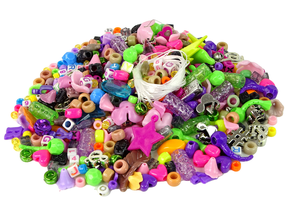 A set of colorful beads DIY jewelery