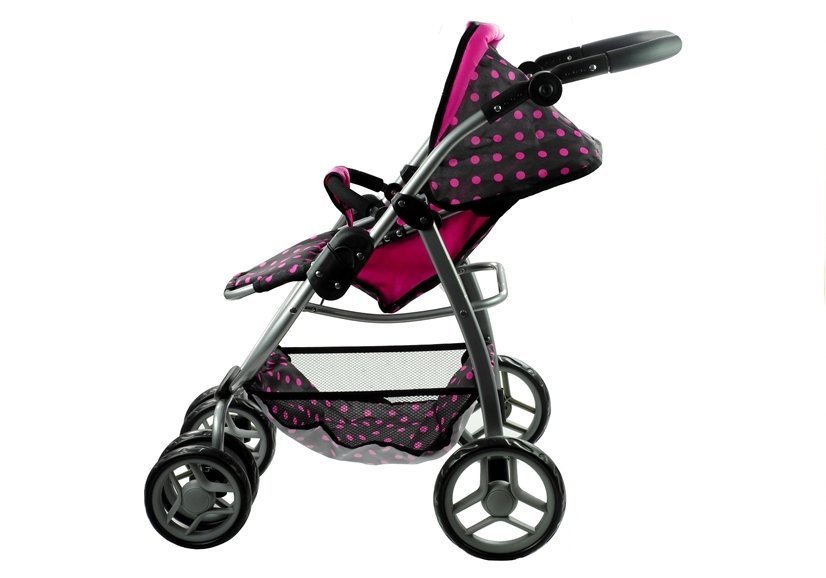 Alice leļļu rati 2in1 Black/Pink