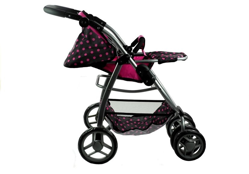 Alice leļļu rati 2in1 Black/Pink