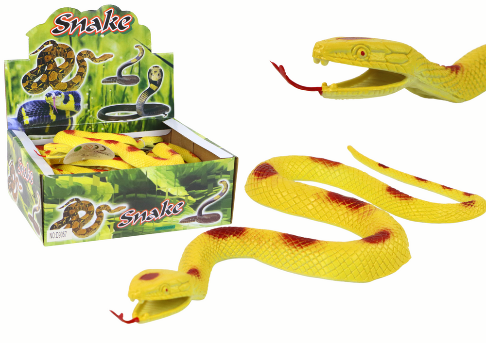 Artificial Rubber Snake Yellow with Red Patches Structural