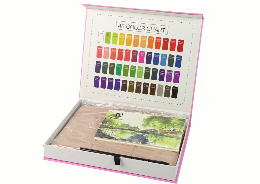 Artist's Set of 48 Watercolor Paints and Accessories