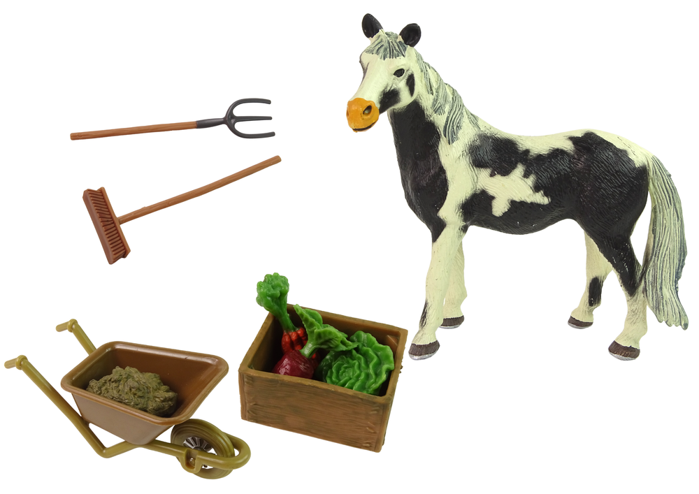 Assembleable Farm Figure Set Wooden Horse Farm