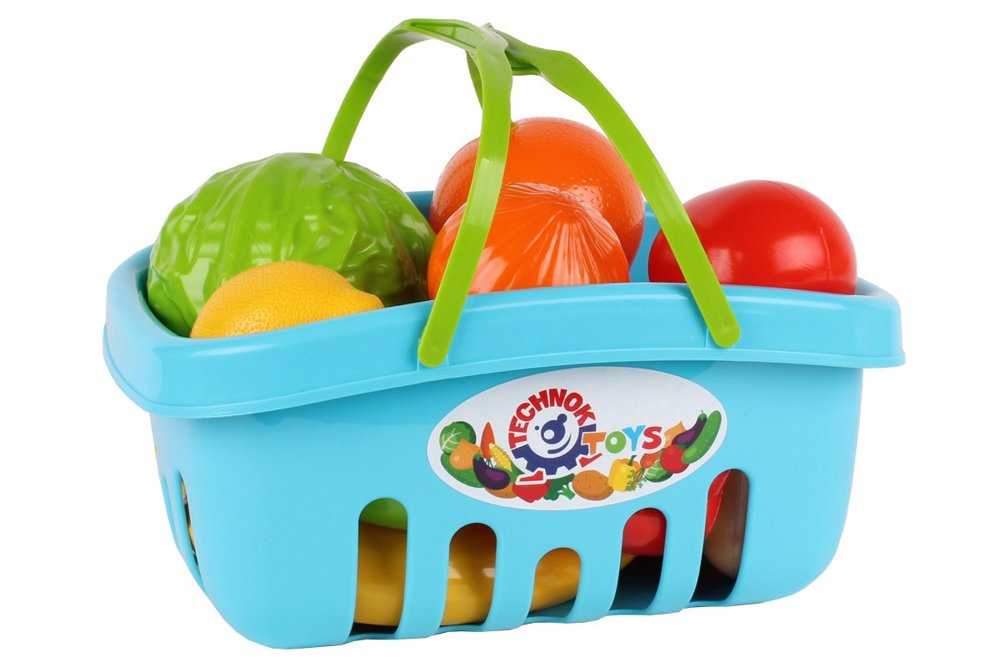 Basket Grocery Set For Shopping Vegetables, Fruits Blue 5354