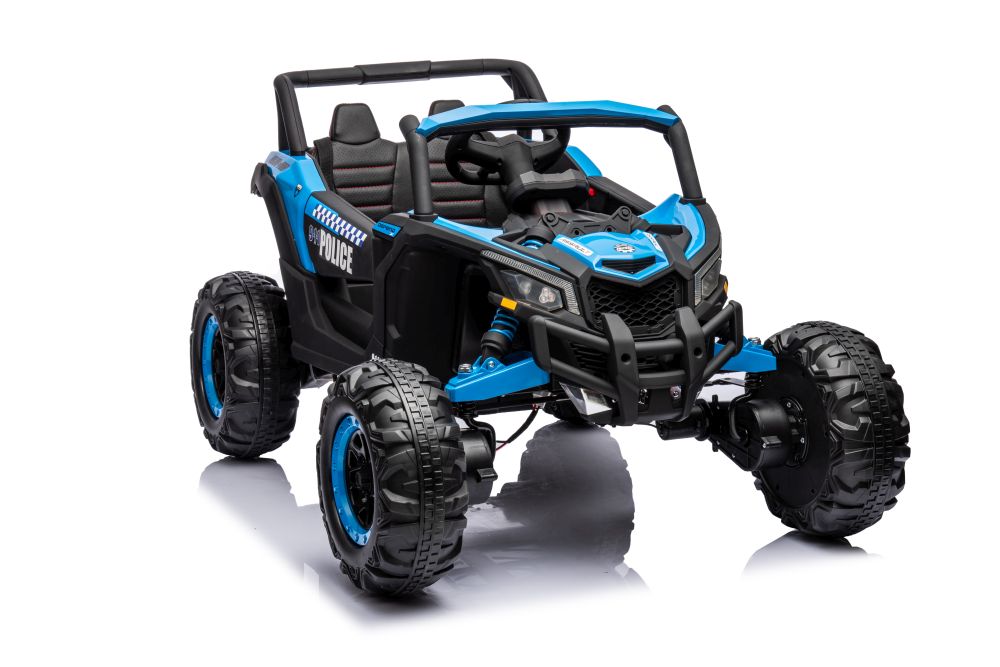 Battery-operated Buggy JH-105 Blue Police Car 24V 4x4