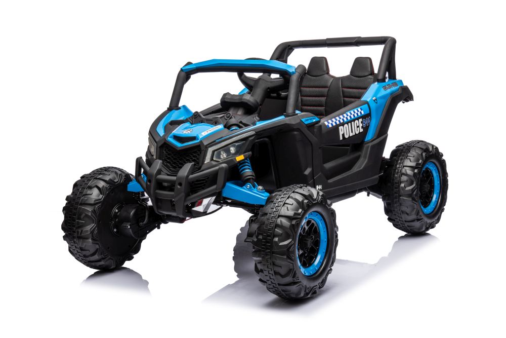 Battery-operated Buggy JH-105 Blue Police Car 24V 4x4