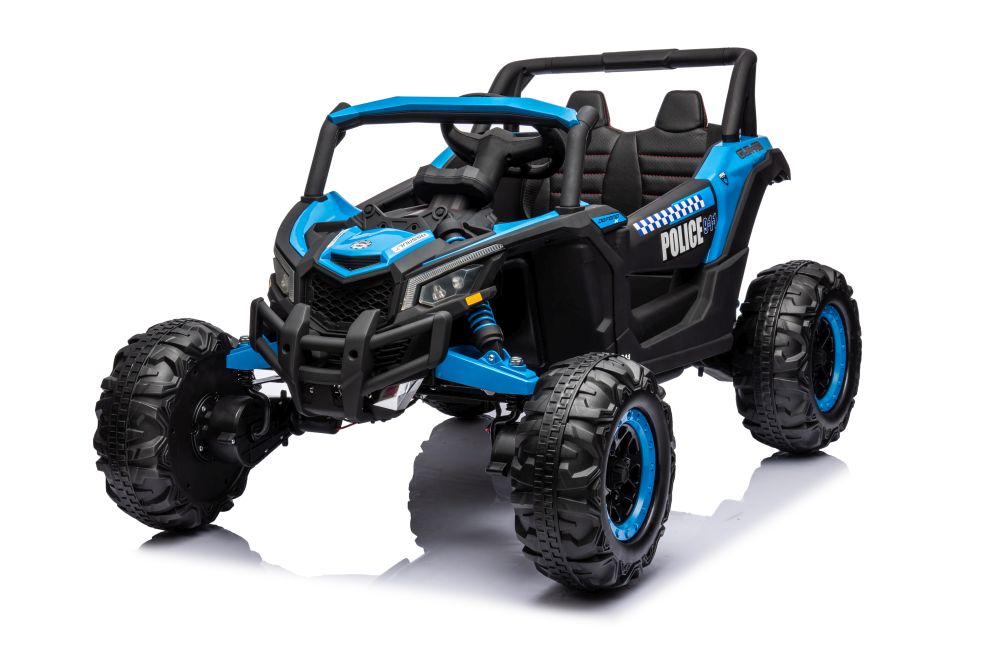 Battery-operated Buggy JH-105 Blue Police Car 24V 4x4