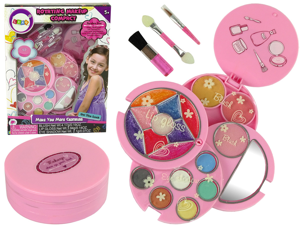 Beauty Set Round Palette Gloss Pink