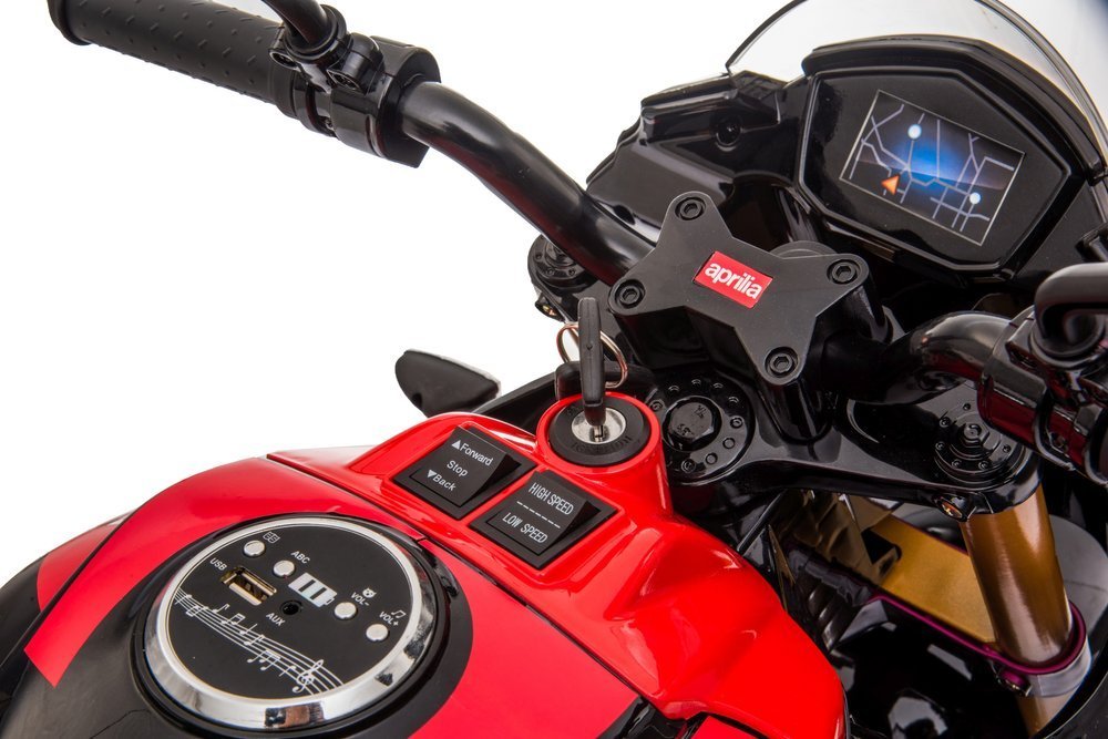 Bērnu elektriskais motocikls Aprilia Tuono V4 Red