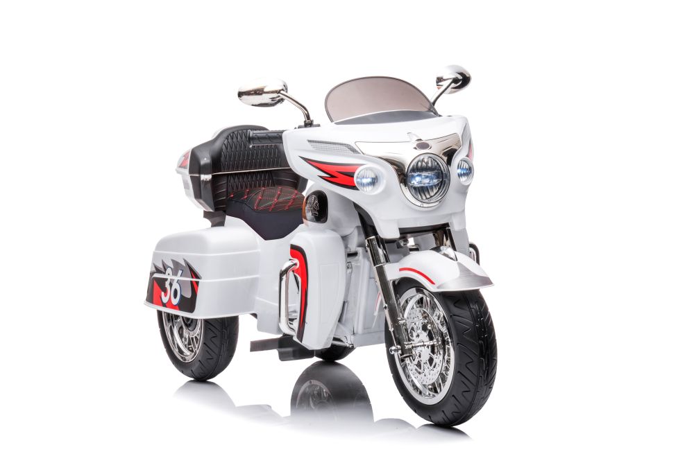 Bērnu elektriskais motocikls Goldwing White