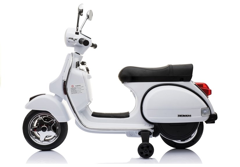 Bērnu elektro motocikls Vespa Scooter White