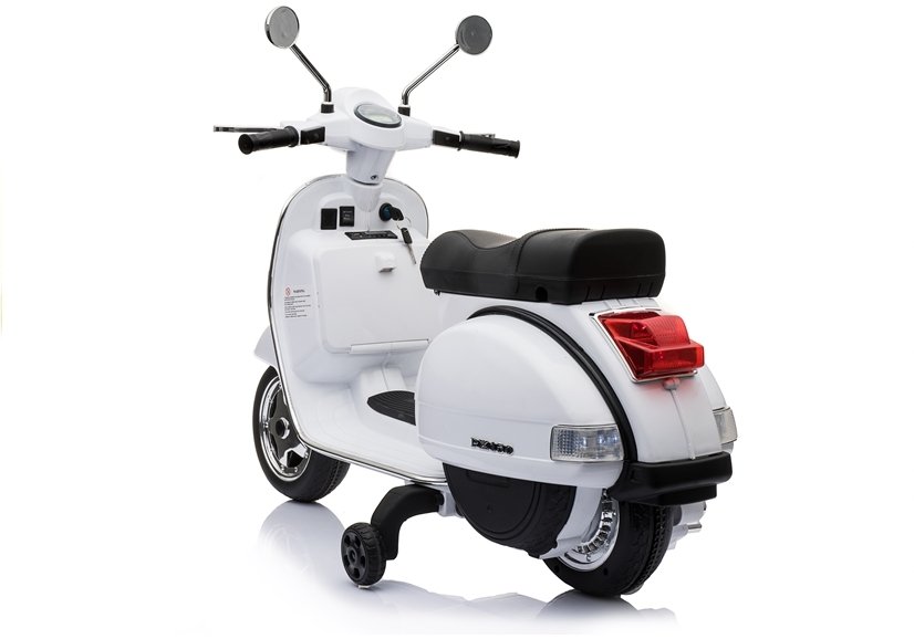 Bērnu elektro motocikls Vespa Scooter White