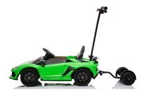 Детский электромобиль с ручкой для родителей Lamborghini Aventador SX2018 Green