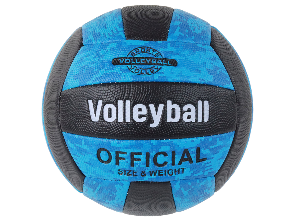 Blue and Black Volleyball Ball, Size 5, Colorful