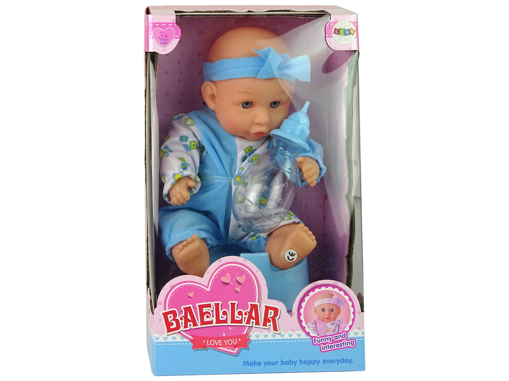 Blue Baby Doll Potty Drink Pee 24 cm