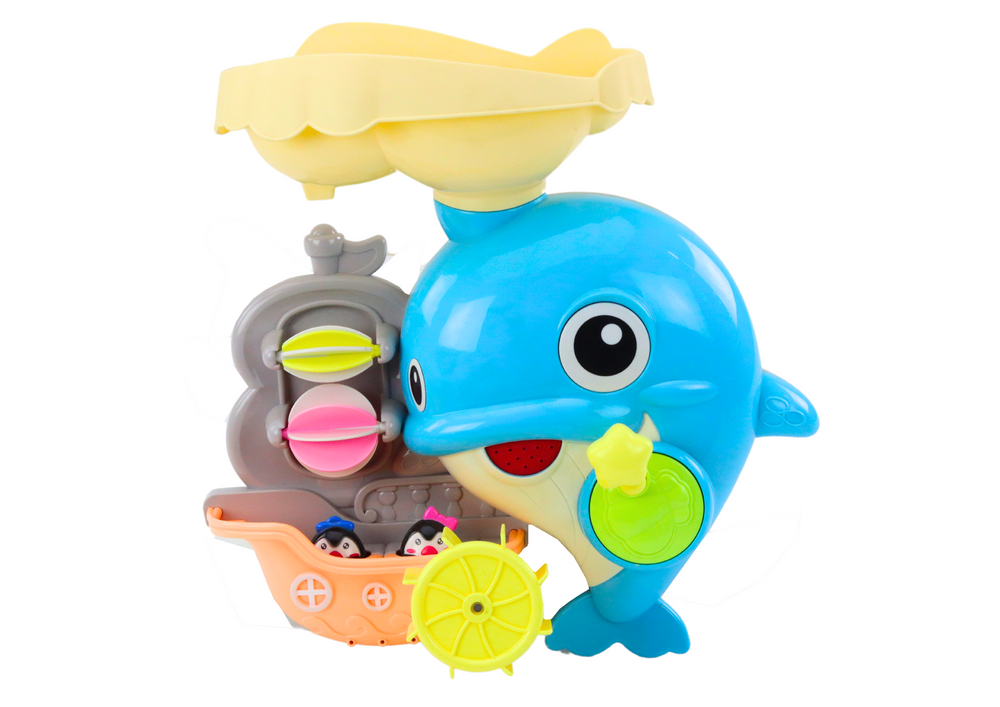 Blue Dolphin Water Toy Bath Set