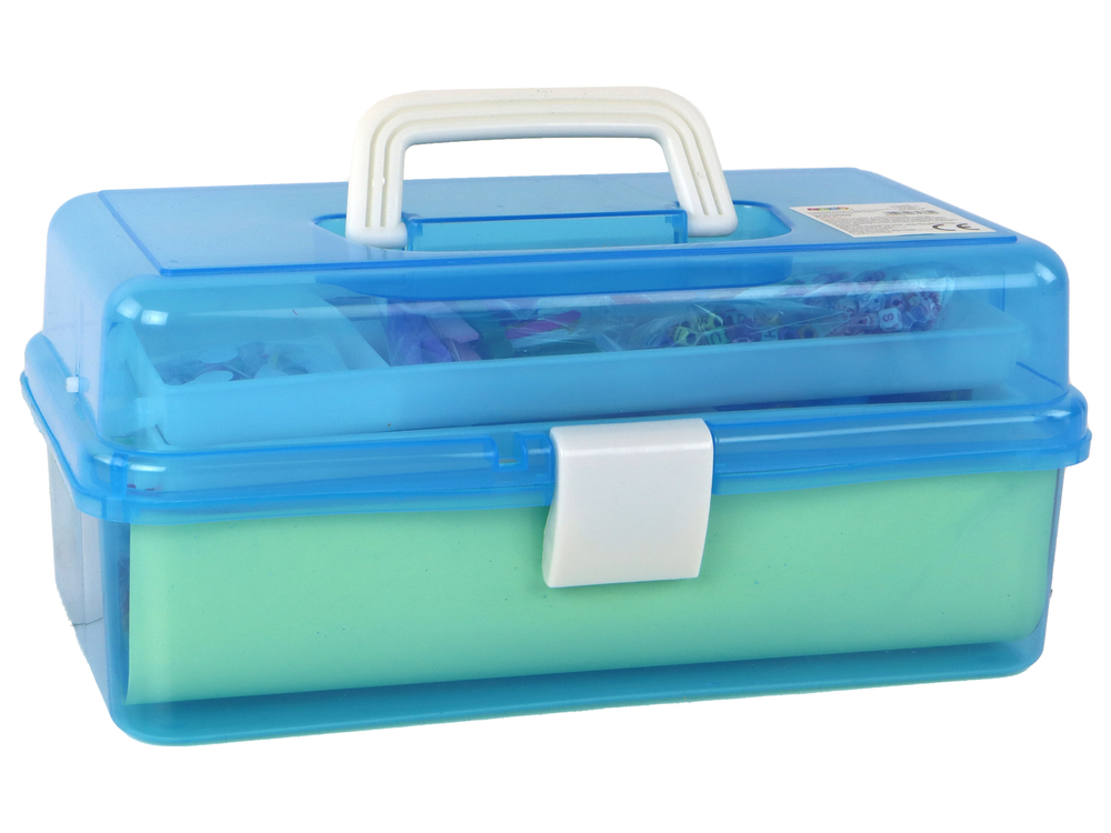 Blue Expandable Suitcase Set Artistic Creative Plastic DIY