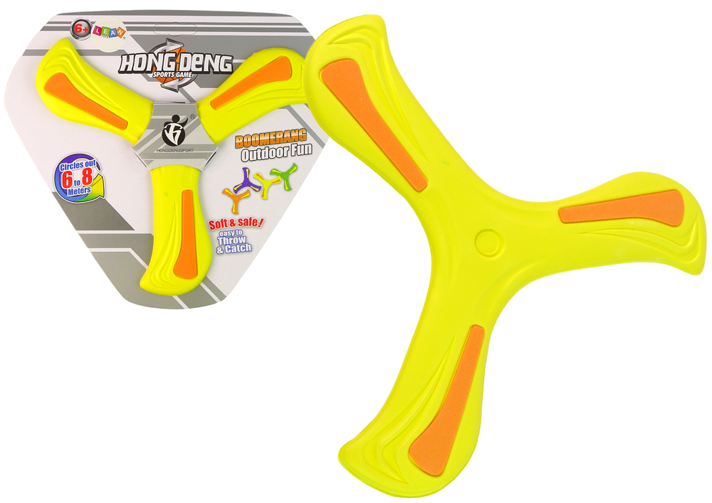 Boomerang Flying Disc Thrower Yellow For Kids