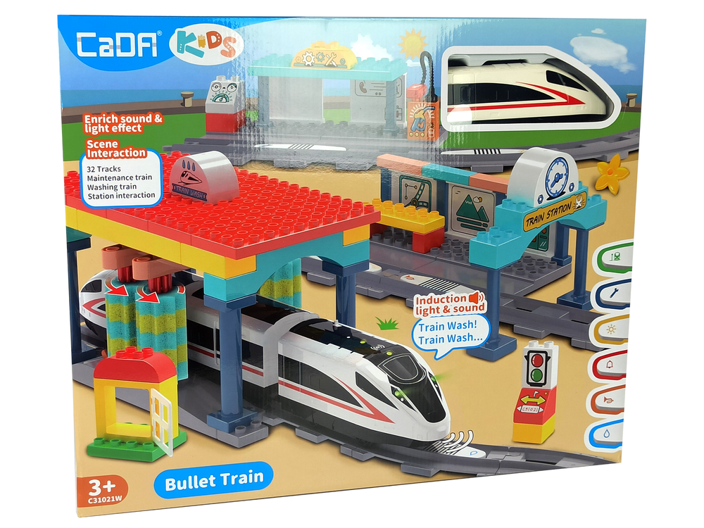 Building Blocks Train Railway Station CADA 108 Elements