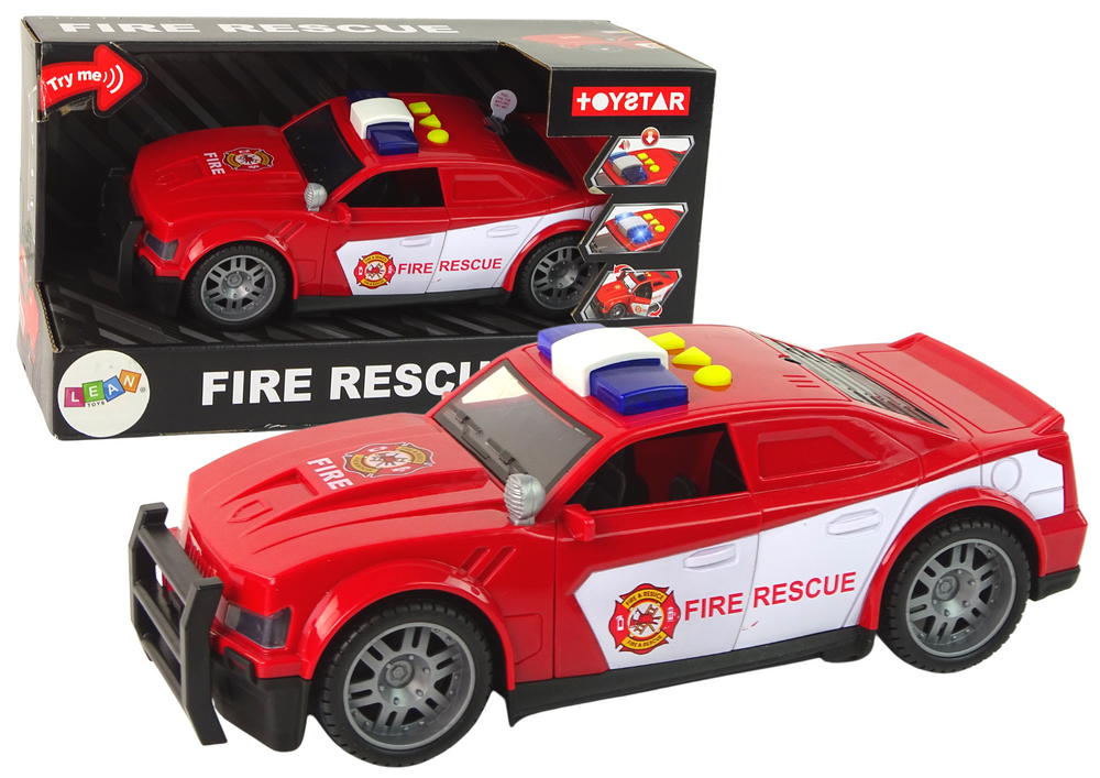 Car Fire Department 1:14 Lights Sounds Red