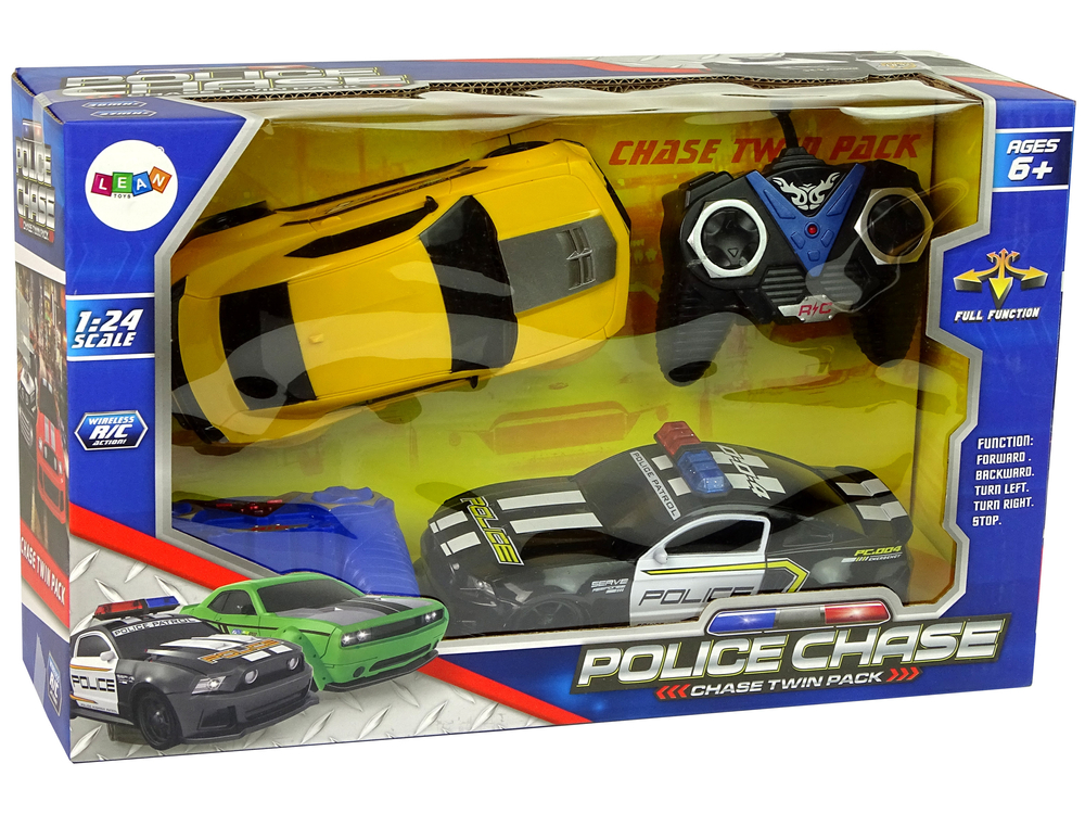 Cars R/C Police Pursuit Patrol Yellow Sports Car Pilots