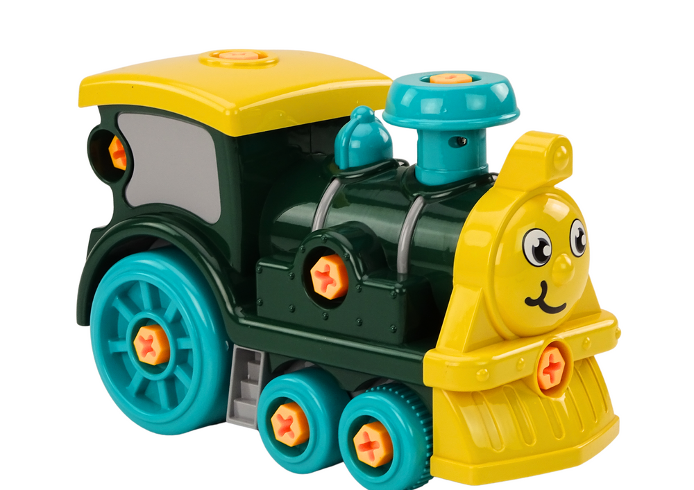 Cartoon Turning Locomotive DIY Green