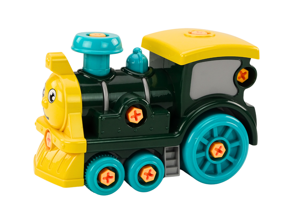 Cartoon Turning Locomotive DIY Green